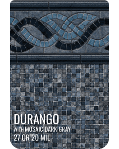 Durango - Mosaic Dark Gray Inground Pool Liner available in 27 mil or 20 mil