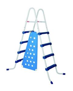 Economy A-Frame Pool Ladder With Safety Barrier 