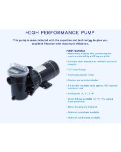 Embassy 1 HP High Performance Pump - 115 V w/ 6' Cord