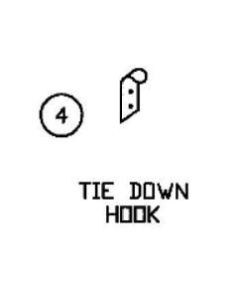 Fabrico Sun Dome Replacement Parts - Tie Down Hooks