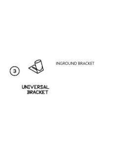 Fabrico Sun Dome Replacement Parts - Universal Bracket In Ground