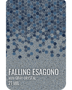 Falling Esagono w/ Gray Crystal 27 mil