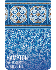 Hampton with Seaglass Inground Pool Liner availabe in 27 or 20 mil