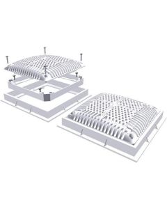 Hayward 9" Square High Flow Drain Cover and Frame, Pack of 2, WG1031HF2PAK2