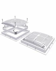 Hayward 9" Square High Flow Drain Cover and Frame, Pack of 2, WG1031HF2PAK2