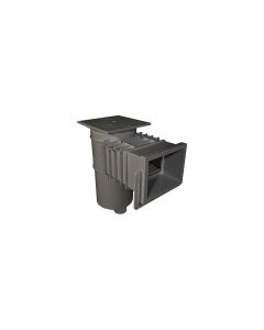 Hayward SP10841OMDGR Auto-Skim Skimmer with Square Lid Outside Mount- 1 1/2" FPT Dark Grey