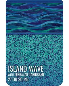 Island Wave with Terrazo Caribbean Inground Pool Liner 27 & 20 mil.
