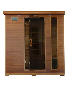 Klondike 4-Person Cedar Infrared Sauna with 9 Heaters - SA1318