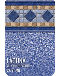 Laguna with White Pacific Inground Pool Liner available in 27 mil - Clearance by GLI