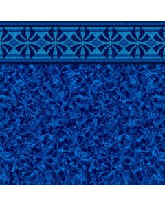 Montauk Tile Indigo Arctic Floor Inground Liner by Freetime Fun 27 MIL