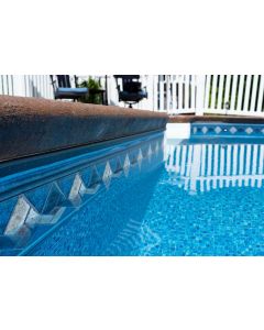 Mountain Mosaic with Mosaic Light Blue Inground Pool Liner available in 27 and 20 mil