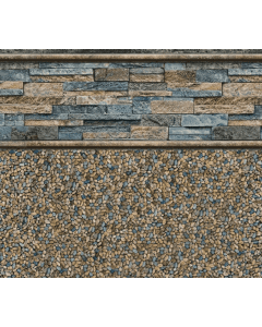 Pedra Fe Tile Del Caribe Floor Inground Liner by Freetime Fun 28 MIL