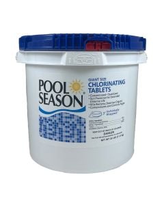 Pool Season Giant Size Chlorinating 3" Tablets 25 lb Bucket 