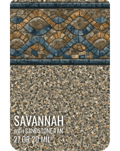 Savannah with Sandstone Tan Inground Pool Liner 27 mil.