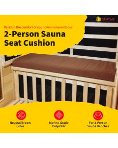 Seat Cushion for 2-person Sauna - Brown - SA5052