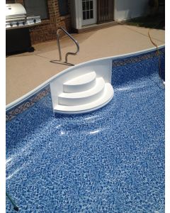 Siesta Wave Tile with Light Blue Diffusion Floor Inground Liner by Freetime Fun 27 MIL