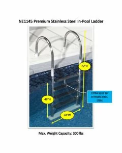 Stainless Steel Pool Deck Ladder