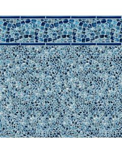 Waterfall Ocean Pearl Tile with Ocean Pearl Floor Inground Liner by Freetime Fun 27 MIL