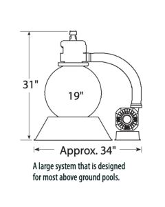 Waterway 19" Clearwater Sand Filter with 1 THP 2 Speed Pump - 522-5237-6S 