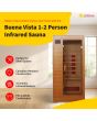 Buena Vista 1-2 Person Hemlock Infrared Sauna with 3 Ceramic Heaters - SA2400 