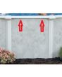 Grey Mist Top Rail - Oval Pools 1999-2008 - measure 34 3/4" - Straight Side (587-1429) 