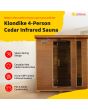 Klondike 4-Person Cedar Infrared Sauna with 9 Heaters - SA1318