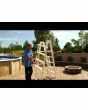Ocean Blue A-Frame Above Ground Ladder #400200 