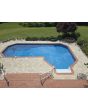 Siesta Wave Tile with Light Blue Diffusion Floor Inground Liner by Freetime Fun 27 MIL 
