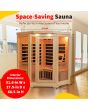 Sonoma 3-Person Hemlock Infrared Corner Sauna with 7 Carbon Heaters - SA7019