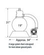 Waterway 19" Clearwater Sand Filter with 1 THP 2 Speed Pump - 522-5237-6S 
