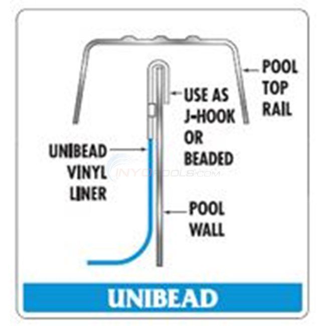 Unibead/J-Hook pool liner